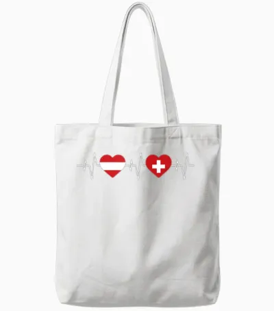 österreich Flagge Schweiz Flagge österreich Schweiz Tote Bags - White