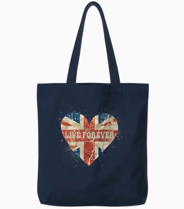 You and I Love Are Gonna Live Meme Forever First Name Family Tote Bags in Navy