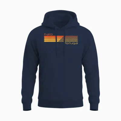 Rétro Faro Portugal Unisex Hoodie - Navy