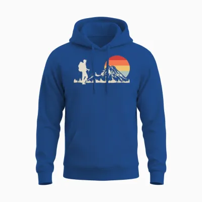 Hiking Retro Unisex Hoodie - Royal