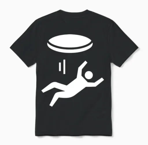 Man Falling Down a Hole Unisex T-Shirt in Black