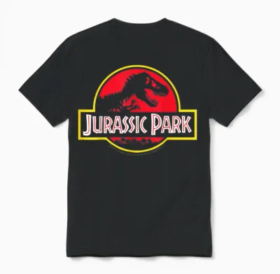 T-Rex Adventure Jurassic Park 2025 Logo Unisex T-Shirt - Black