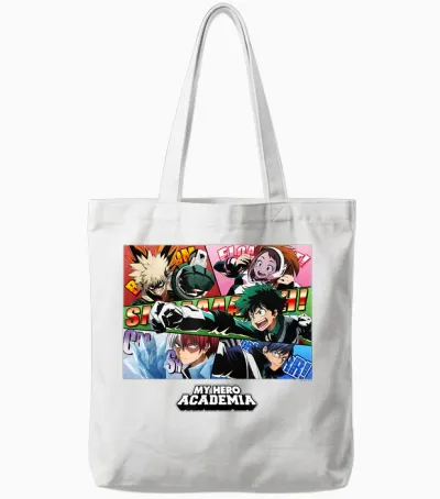 My Hero Academia Class 1-A Group Panels Anime Tote Bags - White