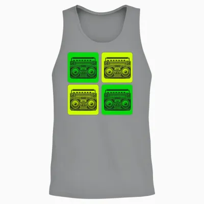 Retro Boombox Vibes Unisex Tank Top - Sport Grey