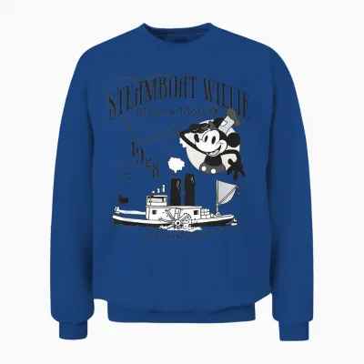Mickey Mouse Steamboat Willie Unisex Sweatshirt - Royal