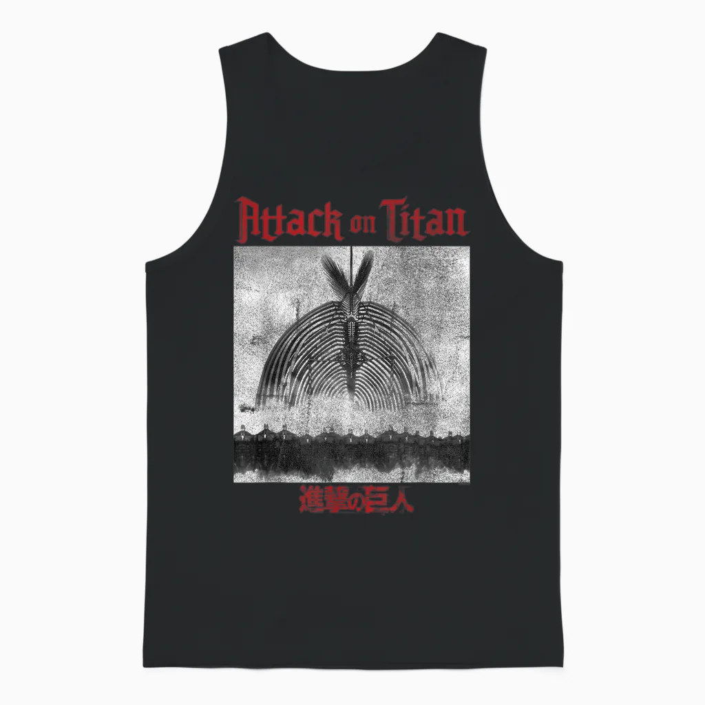 Attack on Titan Season 4 the Rumbling T-Shirt, Black Unisex Tank Top in Black