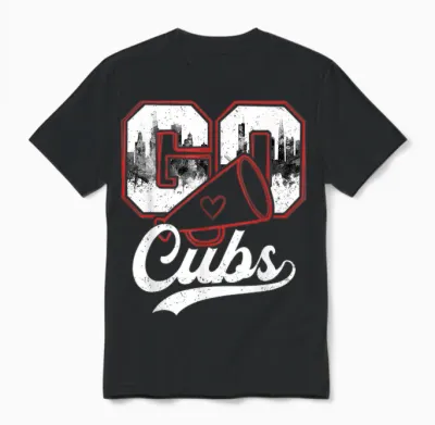 Go Cheer Cubs Name Proud Pride Men Women Unisex T-Shirt - Black