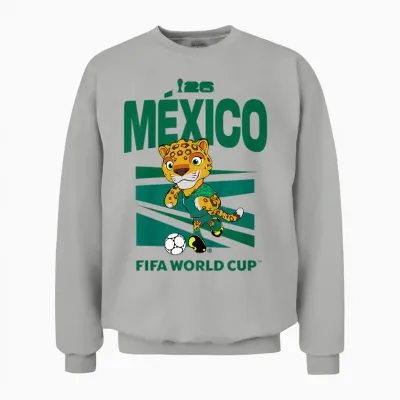 Kids Fifa World Cup26 Mexico Mascot Ball Unisex Sweatshirt - Ash