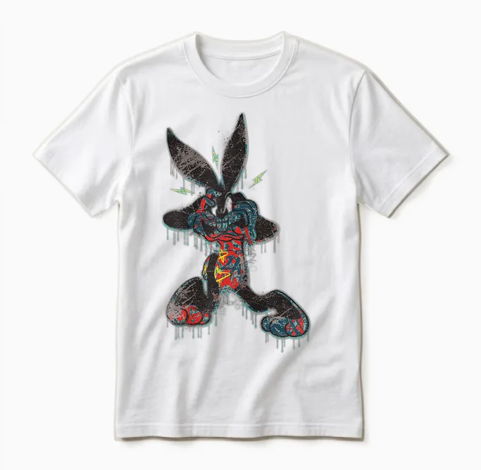 Looney Tunes Dripping Paint Bugs Bunny Unisex T-Shirt in White