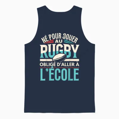 Rugby Kids Boys Rugby Player Humour Rugby T-Shirt, Black, S Unisex Tank Top - Navy