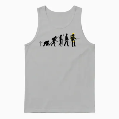 Feuerwehr Feuerwehrmann Evolution Cool Vintage Retro Unisex Tank Top - Ash