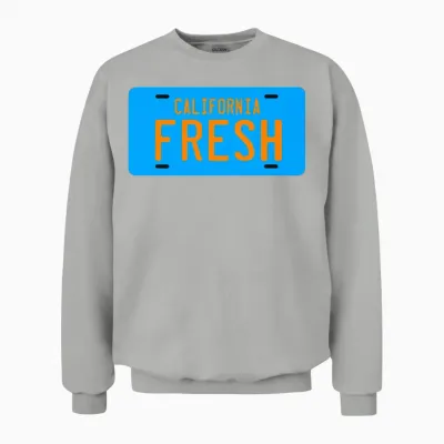 Fresh License Plate Unisex Sweatshirt - Ash