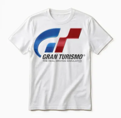 Playstation Gran Turismo the Real Driving Simulator Logo Unisex T-Shirt - White