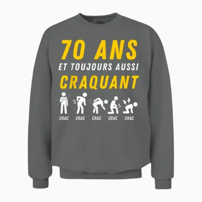 Gift Idea Humour 70th Anniv 1956 Birthday 70 Years Unisex Sweatshirt - Graphite Heather
