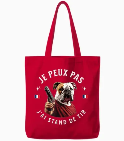 I Can't I Have Shooting Range, Sarcasm Humor Airsoft Pride T-Shirt, Black Tote Bags - Red