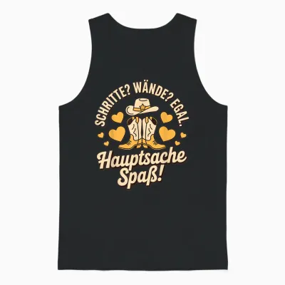 Line Dance Women's T-Shirt with Sayings Western Country Dance Dancer Unisex Tank Top - Black
