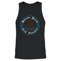 Fresh Hawaiian Style Tshirt Design Hawaii Beach Unisex Tank Top - Black – 2