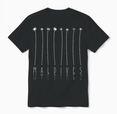 Palmenurlaub Auf Den Malediven Unisex T-Shirt - Black