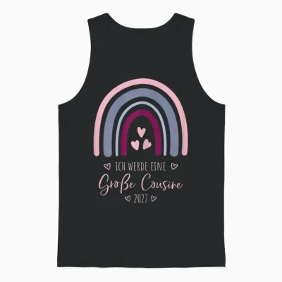 Ich Werde Eine Große Cousine 2027 Regenbogen Kinder Unisex Tank Top - Black