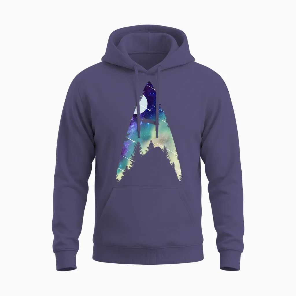 Star Trek: the Next Generation Starfleet Galactic Insignia Unisex Hoodie in Heather Sport Dark Navy