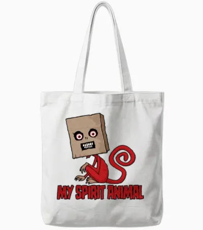 Maniacal Masked Monkey Spirit Animal Tote Bags - White