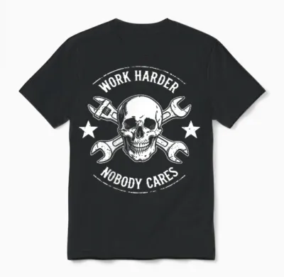(2 Sides) Funny No One Owes You Sht Work Harder Men Jokes Unisex T-Shirt - Black