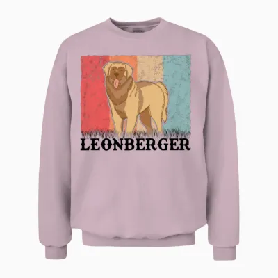 Leonberger Retro Unisex Sweatshirt - Light Pink