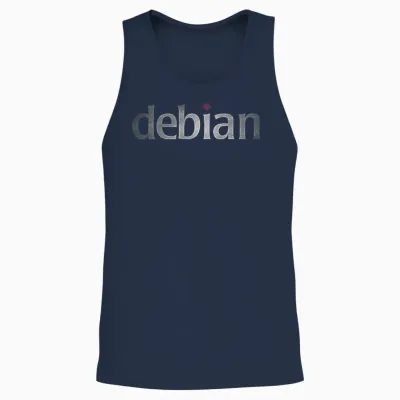 Minimalistisches, Von Linux Getragenes Logo-T-Shirt Von Debian Clean Design Für Entwickler Unisex Tank Top - Navy