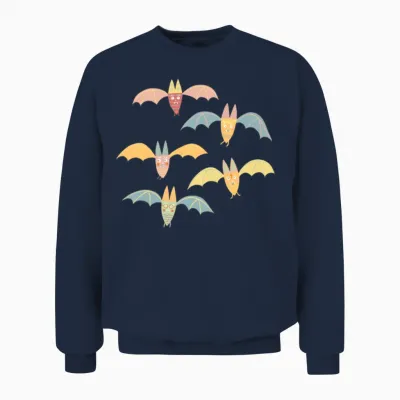 Funny Vampire Bats Unisex Sweatshirt - Navy