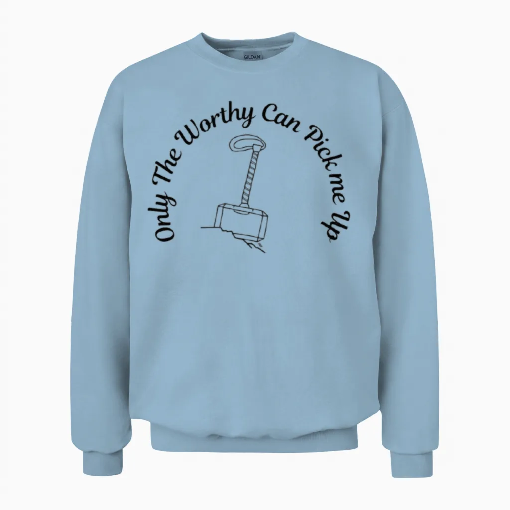Mjolnir - Thor Unisex Sweatshirt in Light Blue