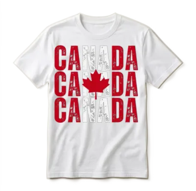 Canada Flag, Canadian Pride Unisex T-Shirt - White