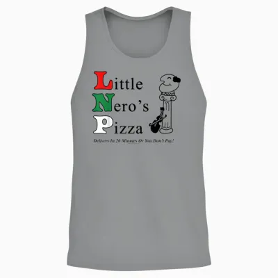 Home Alone Little Nero's Pizza Logo Unisex Tank Top - Sport Grey