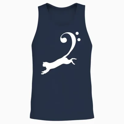 Musical Cat Music Teacher Musician Gifts Unisex Tank Top - Navy