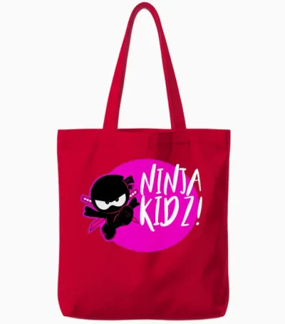 Ninja Kidz Tv Tote Bags - Red