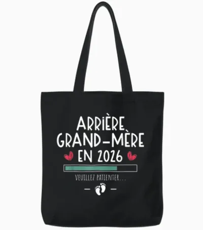 Future Great Grandmother 2026 - Baby Pregnancy Announcement Tote Bags - Black