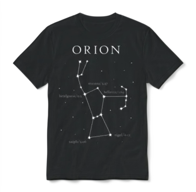 Orion Constellation Astronomy Stargazing Unisex T-Shirt - Black