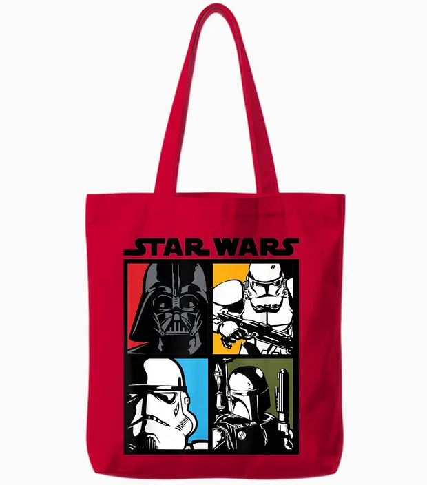 Star Wars Empire Group Tote Bags in Red