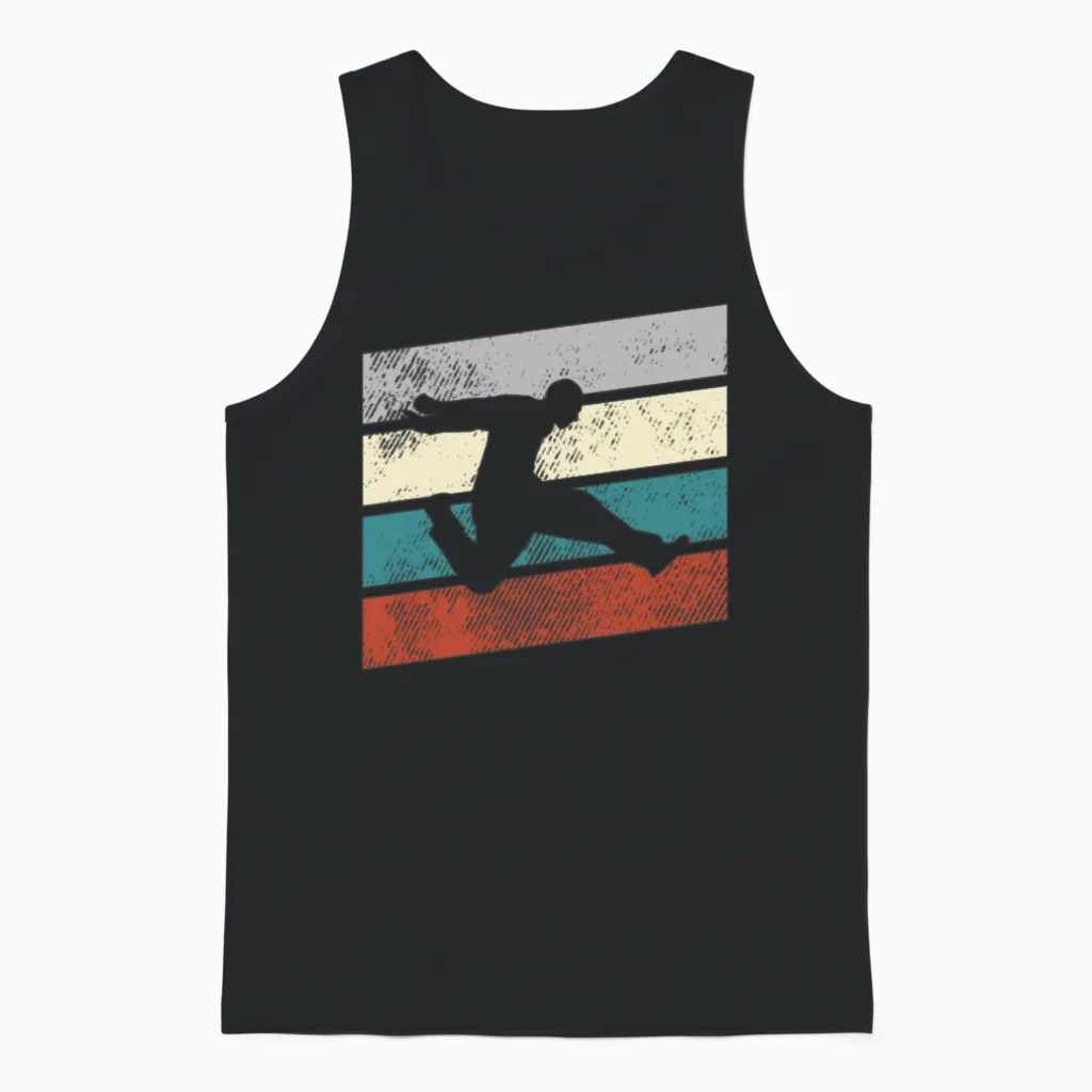 Parkour Retro Unisex Tank Top in Black