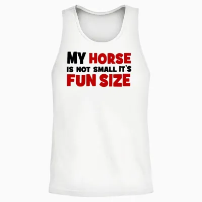 Small Horse Unisex Tank Top - White