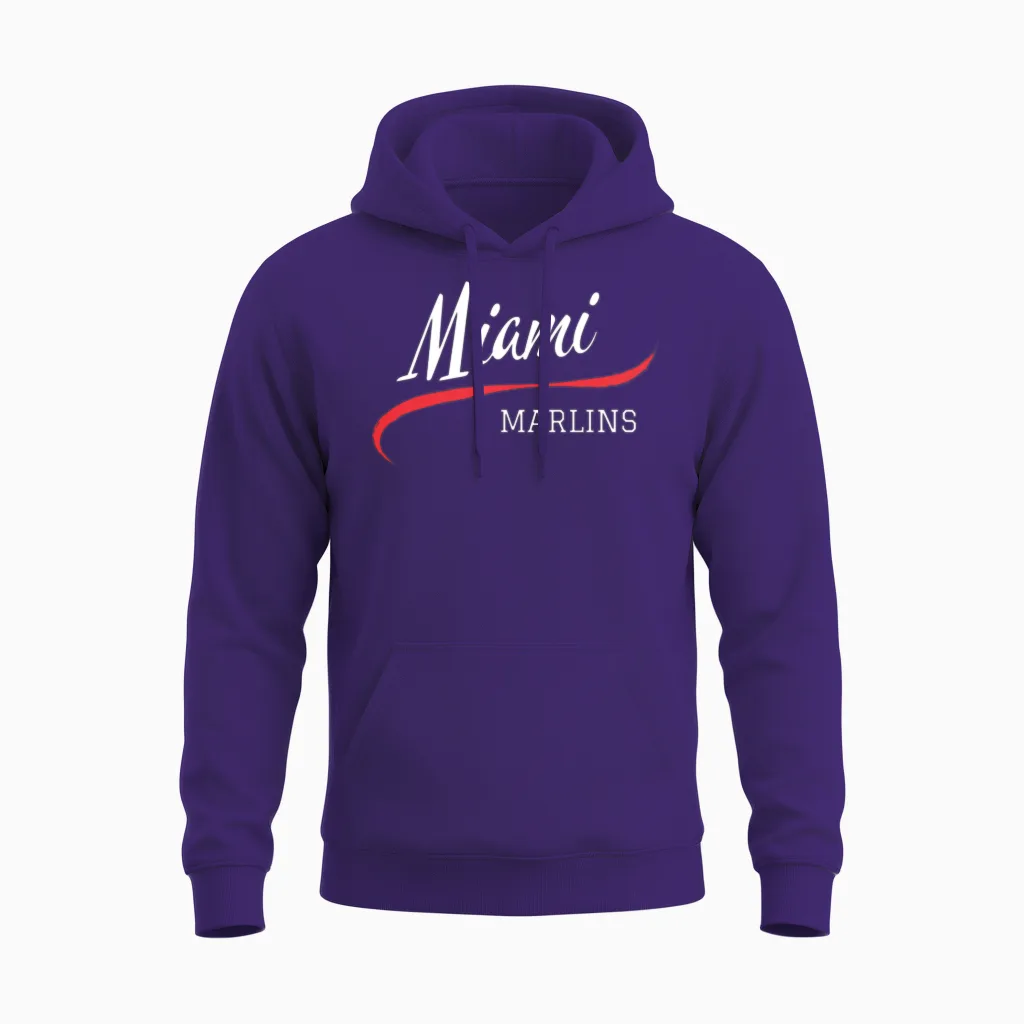 Marlins Retro Unisex Hoodie in Purple