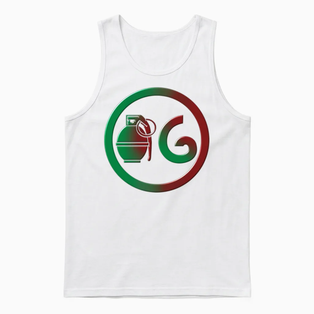 Olgz Emblem V2 Unisex Tank Top in White