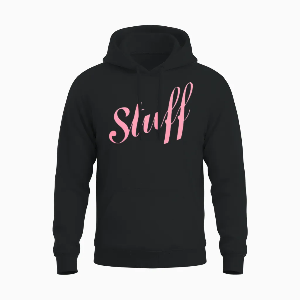 Stuff Unisex Hoodie in Black