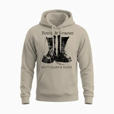 Boots & Braces Graphic - Skinhead Design - Unisex Hoodie - Sand