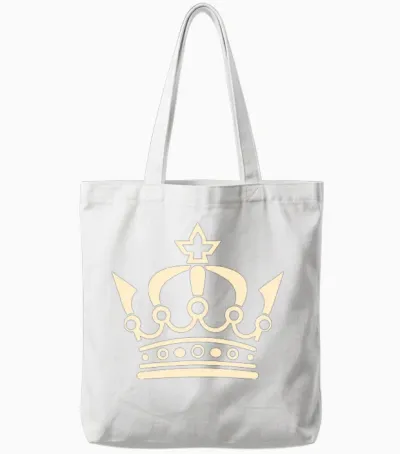 Royal Majesty Crown Tote Bags - White