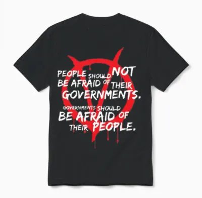 V for Vendetta Unisex T-Shirt - Black
