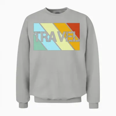 Travel Retro Unisex Sweatshirt - Ash