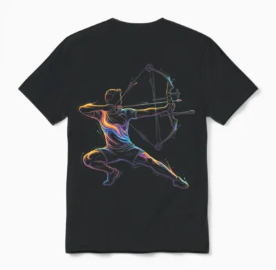 Joueur De Tir à L'arc Homme Enfant Et Garçon Unisex T-Shirt - Black
