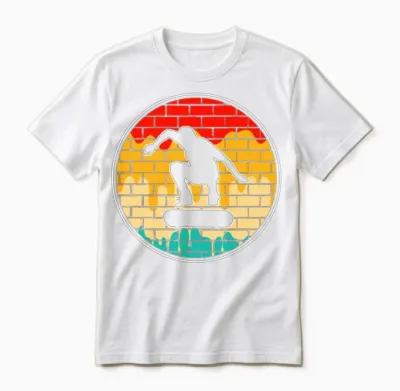 Skating Retro Unisex T-Shirt - White