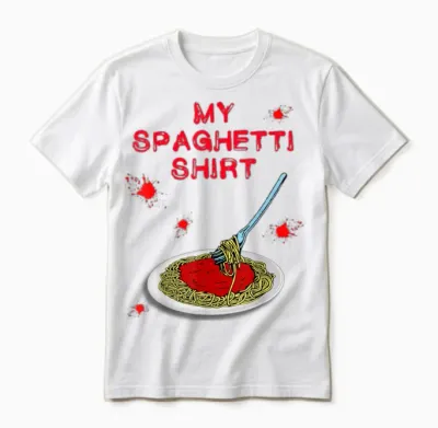Funny Kids Spaghetti Unisex T-Shirt - White