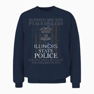 Illinois State Police Support Illinois State Trooper Unisex Sweatshirt - Navy